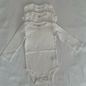 Carter’s Baby set of 3 Long Sleeve Bodysuits Size 24 Months Color:White